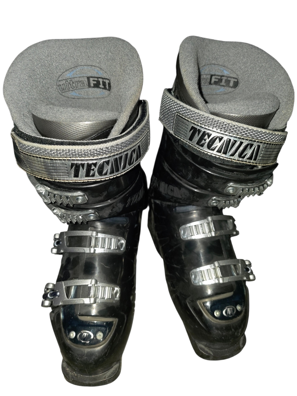 4/10/3. Tecnica Black and Gray Ski Boots - Ultra Fit Support